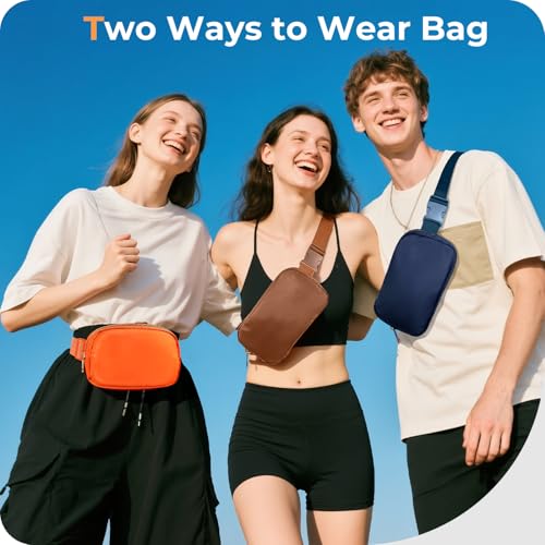 Belt Bag Zipper Fanny Pack Crossbody Bags for Women,Fashion Nylon Waist Packs, Water Repellent Two Way wear with Adjustable Strap Gifts for Teenage Girls Women Men(Royal blue) - color: Royal blue