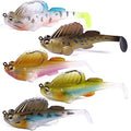 Weedless Soft Plastic Fishing Lures for Bass Trout - Paddle Tail Swimbaits With Hidden Pre-Rigged Sharp Hooks for Freshwater Saltwater - 5pcs Kit With Box - color: A:2.75in/0.5oz/5pcs