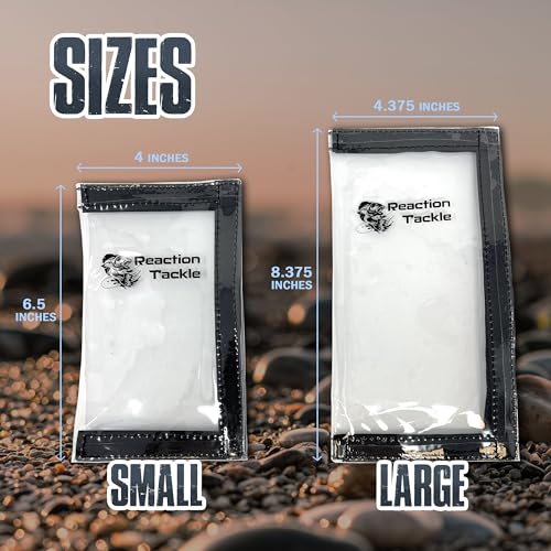 Reaction Tackle Lure Wraps, Clear PVC Fishing Lure Covers with Hook and Loop Closure, Protect Treble Hooks and Prevent Tangles, Tackle Storage, Large 10-Pack - size: Large 10-Pk