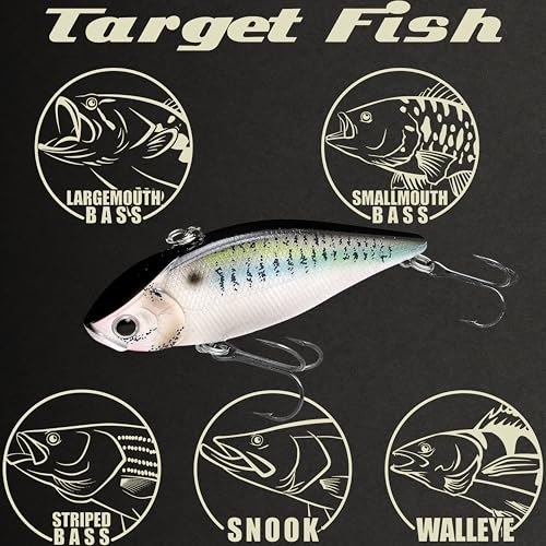 LUCKY CRAFT LV 500 MAX Freshwater Fishing Lures, Sinking Lipless and Long-Casting Crankbait, 3 Inch Vibration Rattle Bait, Perfect Fishing Gear for Tackle Box and Accessories - color: 425 Live Threadfin Shad
