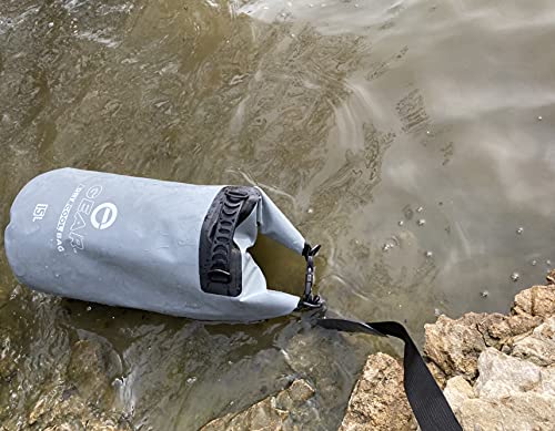 Enthusiast Gear Insulated Dry Bag Floating Cooler – 10L / 15L / 25L Roll Top, Leak Proof, Waterproof, Collapsible, with Padded Shoulder Strap - Perfect for Kayaking Fishing Beach - color: Blue, size: 15 Liter