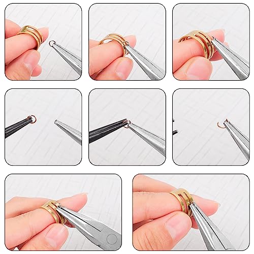 URSKYTOUS 3Pcs Jewelry Pliers Set Jewelry Making Pliers Tools Kit Include Jewelry Making Needle Nose Chain Nose Round Pliers Wire Cutter for Bracelet Beading DIY Craft Jewelry Making Supplies - color: Bm Pink Blue Purple