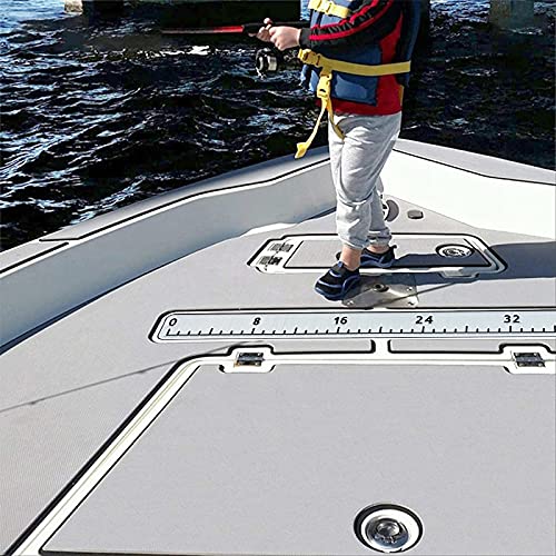 Fish Ruler for Boat 40"/48" with Backing Adhesive Fish Measuring Sticker Foam Fish Measuring Board for Fishing Boat, Cooler, Kayak, Yacht Fish Ruler Boat Accessories - color: Light Brown, size: 48"