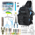Calamus GearMaster Fishing Sling Tackle Bag & Tool Set, 3500 Tackle Box & Fishing Gear with Fishing lures, Fishing Pliers, Fishing Scissors, Lip Gripper, Wacky Tool