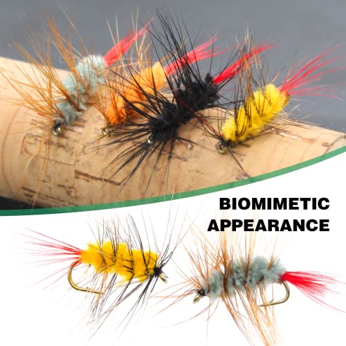 Fly Fishing Poppers, Topwater Fishing Lures Bass Crappie Bluegill Sunfish Panfish Trout Salmon Perch Steelhead Flies for Fly Fishing Bass Panfish Bluegill Trout Salmon - color: 20pcs-fly fishing