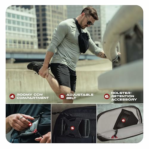 Vertx Everyday Tactical Fanny Pack + - 100% Nylon Fanny Pack for Men and Women with CCW-Ready Design and Rapid Access Tab - Ranger Green - 2L - color: Ranger Green, style: Everyday Fanny Pack +