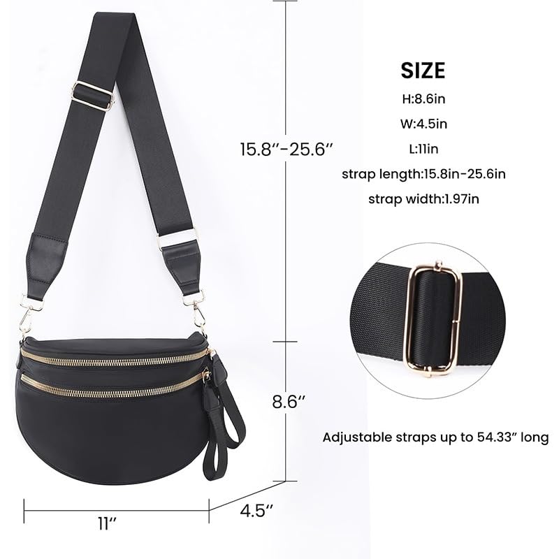 Checkered Crossbody Bum Bags for Women Nylon Checkered Purse Checkerboard Fanny Pack - color: D02-white