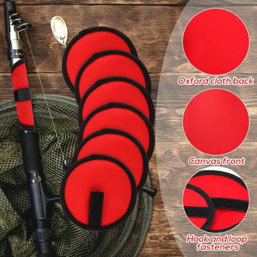 6pcs Fishing Lure Protective Covers with Rod Straps, 15cm/5.9in Bait Gloves Hook Storage Protectors for Safe Fishing Gear Organization