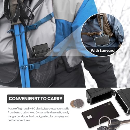 Waterproof Case, Airtight Holder Case for Whole Package 20pcs 84-100mm Size, EDC Survival Container for Fishing Kit, Match Seal Storage Dry Box, Camping Essentials, Cool Gadgets for Men Women - size: 100mm