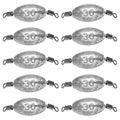 Zorfeter Inline Fishing Weights, Trolling Sinkers Quick Set Up Swivel Weights, Lead Sinkers for Catfishing/Offshore Fishing - size: 30g/1oz-10 pcs