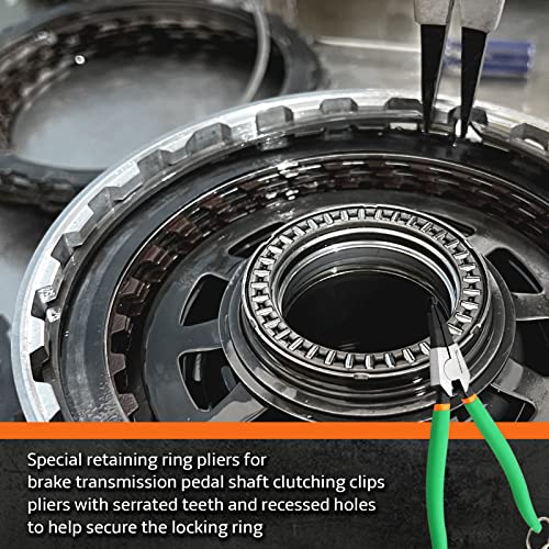SPEEDWOX 2 Pcs Special Angle Tip Lock Ring Pliers Set for Removing & Installing Gearshift Locking & Spring Loaded Snap Rings - style: 8"&11" with hole