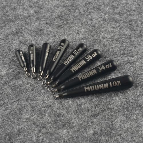 Tungsten Free Rig Weights,10Pcs Drop Shot Rig Weights Tungsten Fishing Sinkers, More Compact Than Lead Weights, Tie on Connect - size: 1/8oz - 10 Pack, style: No Chip Black