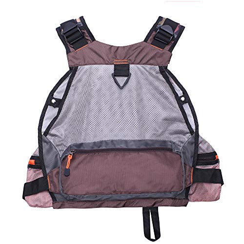 Kylebooker Fly Fishing Vest Pack Adjustable for Men and Women - color: Brown