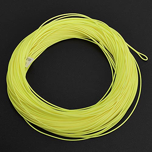 SF Fly Fishing Line Weight Forward Floating Fly Line for Fly Fishing 3wt 4wt 5wt 6wt 7wt 8wt 100FT Double Welded Loops - color: Fluo Yellow, size: WF3F 100FT