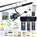 Goture Fishing Rod and Reel Combos,1.8M-2.7M Telescopic Fishing Pole Spinning Reel Line Lures Set with Carrier Bag,Telescopic Rod Kit for Starter Travel Saltwater Freshwater Gear Gift - color: C5:Fishing Full Kit with Carrier Bag, size: 9 ft/2.7 m