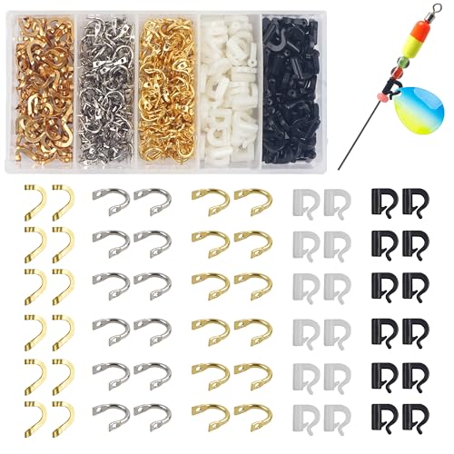 Shaddock Fishing Spinner Clevis Kit, Quick Change Spinner Easy Spin Clevis for Lure Making Spinnerbait Parts Crawler Harness Spinner Supplies Walleye Rig Accessories Freshwater Saltwater - color: Spinner Clevis Kit-420pcs