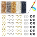 Shaddock Fishing Spinner Clevis Kit, Quick Change Spinner Easy Spin Clevis for Lure Making Spinnerbait Parts Crawler Harness Spinner Supplies Walleye Rig Accessories Freshwater Saltwater - color: Spinner Clevis Kit-420pcs