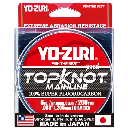 Yo-Zuri Topknot Mainline Natural Clear 200 Yards Fluorocarbon Fishing Line - style: 6 Pound