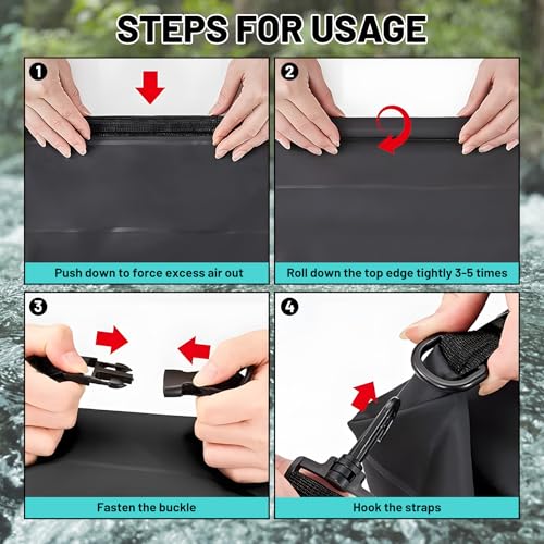 Waterproof Dry Bag,Roll Top Waterproof Backpack 2L/5L/10L/20L/30L/40L Floating Lightweight Bags for Kayaking, Boating, Fishing, Swimming Camping - size: 10L