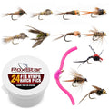 RoxStar Fishing Fly Shop, Premium Stimulator Dry Fly Assortment, Emerger Hatch Pack, Nymph Fly Hatch Pack for Trout and Bass