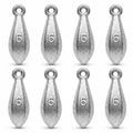 Bank Sinkers Fishing Weights, No-Roll Hexagonal, Surf & Catfish Saltwater - style: 6 Ounce-8pcs