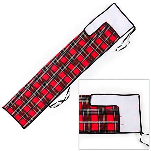 M MAXIMUMCATCH Maxcatch Fly Rod Sock, Thicken Cotton Fabric Protector Rod Cover with 4 Compartments, for 9ft/10ft 4-Sec Fly Rod - color: Tartan, size: For 9FT 4-SEC Fly Rod