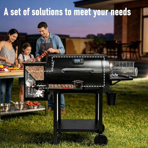 Auger Motor,Grill Induction Fan Kit, Fire Burn Pot and Hot Rod Ignitor,Traeger Parts Replacement Traeger Grill Parts for Pit Boss Grill Parts and Auger Motor Traeger Grill for BBQ Traeger Fan Kit - color: black