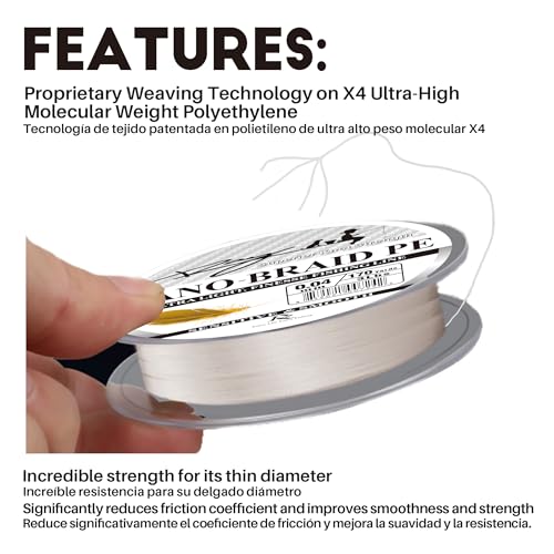 Ultra Slim Braided PE Fishing Line, Strong Knot Strength, Deign for Ultra Light Freshwater Fishing, Come with 3lb Test or 5lb Test, 170Yds Each Spool - color: White, size: 0.04mm-3Lbs