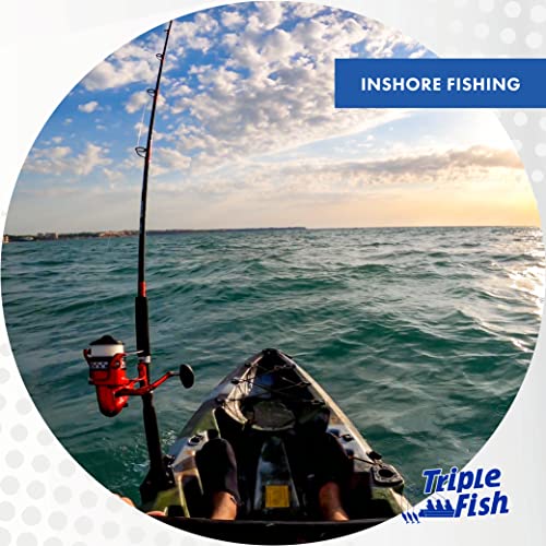 Triple Fish 100% Fluorocarbon Fishing Leader - Clear Invisible Strong and Heavy Duty Highly Abrasion Resistant, Fast Sinking Freshwater & Saltwater - style: 25 Lb, 50 Yd Bracelet
