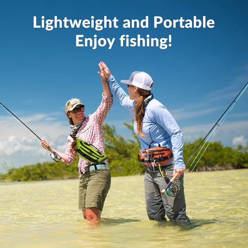 THKFISH Fishing Waist Pack, Fishing Tackle Bag Waterproof Fanny Pack for Women & Men Portable Sling Bag - color: Green Camo-REGULAR