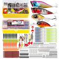 Fishing Tackle Box Set – Lure Kit for Freshwater & Saltwater, Crankbaits, Spinnerbaits, Soft Plastics, Jigs, Weights, Hooks – All-in-One Fishing Gear for Men - style: 393pcs