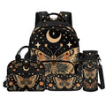 4 PCS Cute School Backpack for Boys Butterfly Schoolbag Rucksack with Lunch Box Handbag and Pencil Case Bottle Sleeve Pouch Set for Elementary Middle School - color: Butterfly