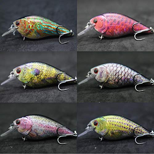 Minnow Crankbait for Bass Fishing Bass Lure Jerkbait Fishing Lures and Tackle Box - color: HC15KB2