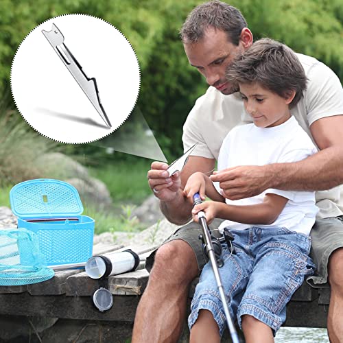 Deekin 3 Pcs Fishing Line Knot Quick Tie Fishing Knot Tying Tool Fly Nail Knot Tool Fly Angler Accessories Fly Tying Equipment for Hooks Lures Lines Men - color: Silver