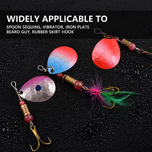 Colorado Blades Spinner Blades Lure Making Kit, 30pcs Colorful Metal Blades Easy Spin Spoons Inline Spinner Walleye Rig Making DIY Fishing Lure Making Supplies for Trout Salmon Bass Fishing - color: Hammered-Blue & Yellow-30pcs