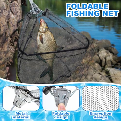 51 Pcs Fishing Rods Combo 6.89ft Telescopic Freshwater Pole Set with Plier Lip Gripper Lures Carrier Bag Pre Loaded Spinning Reel with Freshwater Rod Reel Kit Father Men Gift - color: Brown