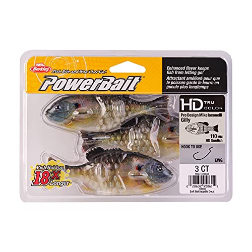 Berkley Powerbait Gilly Fishing Soft Bait - color: HD Sunfish, size: 110mm