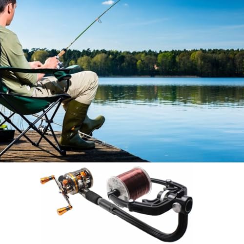 Fishing Line Spooler Machine Portable Adjustable Spinning Reel Line Winder Fishing Tackle Tool Black