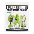 LUNKERHUNT Bass Fishing Lures Kit (3-Pack) - 2 Prop Fish Lures and 1 Prop Frog Lure | Weedless Hooks Hollow Realistic Body, Small Frog Lures & Fishing Lures for bass Fishing Whopper plopper