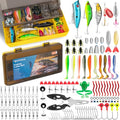 WITOROR Fishing Lures, Tackle Box with Tackle Included, Crankbaits, Soft Plastic Baits, Hooks, Weights & Fishing Accessories, Freshwater Fishing Gear Kit for Bass, Trout, Walleye & Beginners - size: 144pcs Basic Kit