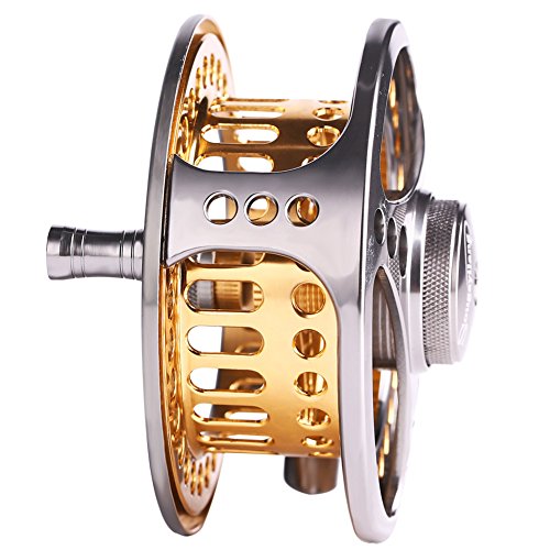Sougayilang Fly Fishing Reel Large Arbor 2+1 BB with CNC-machined Aluminum Alloy Body and Spool in Fly Reel - size: 7/8 Reel