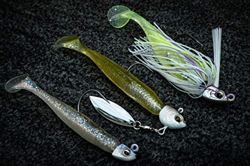 6th Sense – Divine Swimbait Soft Paddle Tail Swimbait Bass Fishing Lure, Made in USA - color: Bluegrass Magic, size: 3.8in (6/pk)