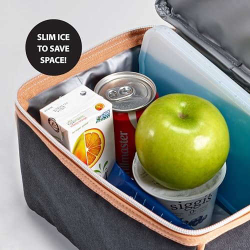 Cool Coolers by Fit & Fresh 4 Pack XL Slim Ice Packs, Quick Freeze Space Saving Reusable Ice Packs for Lunch Boxes or Coolers - color: Multi (4 Pack)