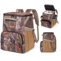 Backpack Cooler, 42 Can 16mm Leakproof Soft Cooler Backpack, Waterproof & Lightweight Camo Lunch Backpack for Work, Fishing, Beach, Day Trips, Large Capacity with Dry/Wet Storage