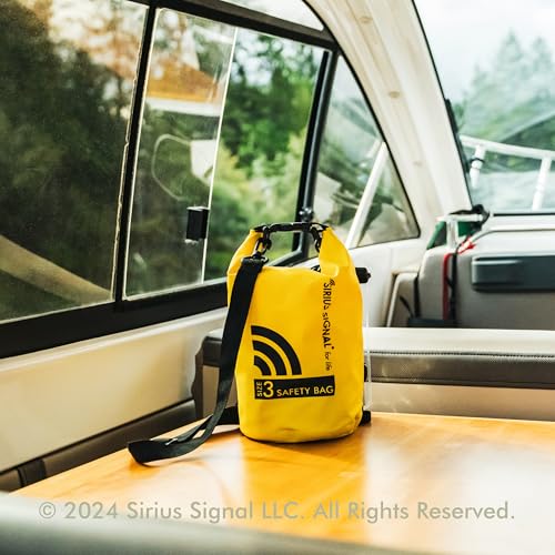 Sirius Signal SB-3L Boating Safety Dry Bag Kit - USCG Approved | Emergency SOS Kit, Includes Electronic Boat Flare Replacement, Essential Safety, Ideal for Kayaks, Boats, and Paddle Craft - size: Dry Bag
