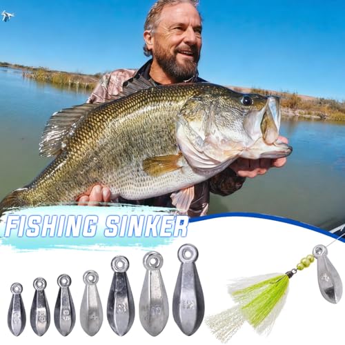 Sougayilang Fishing Weights Sinkers Bank Sinkers Bullet Weights for Surf Fishing Pier Bank Fishing Saltwater Fishing Gear 1oz to 12oz - size: 4oz 6pcs