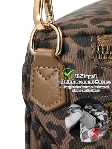 Pure Colour Crossbody Bag Bum Bag for Women,Spacious Purse Fanny Packs Belt Bag,Oversized Bum Bag (Brown Coffee Leopard Print Bum Bag) - color: Brown Coffee Leopard Print Bum Bag