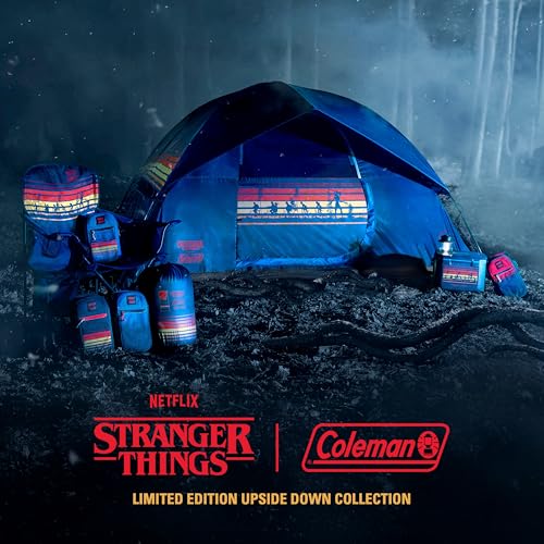 Coleman Stranger Things Outdoor Gear Collection, Limited Edition Stranger Things & Coleman Upside Down Camping Assortment, Cooler/Chair/Tent/Sleeping Bag - style: Soft Cooler (Red Fade)