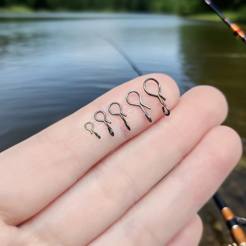 Stainless Steel Fly Fishing Snaps, 300PCS | Quick Lure Snaps, Jigs Terminal, Fishing Swivels Clips, Tackle Accessory