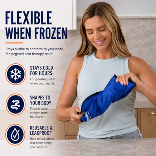 Rester's Choice Extra-Large Gel Ice Pack (13" x 21.5") - Reusable, Flexible, Durable - Ideal for Back, Shoulder, Knee (Blue, 1 Pack, X-Large) - color: Blue, size: 13x21.5 Inch (Pack of 1)